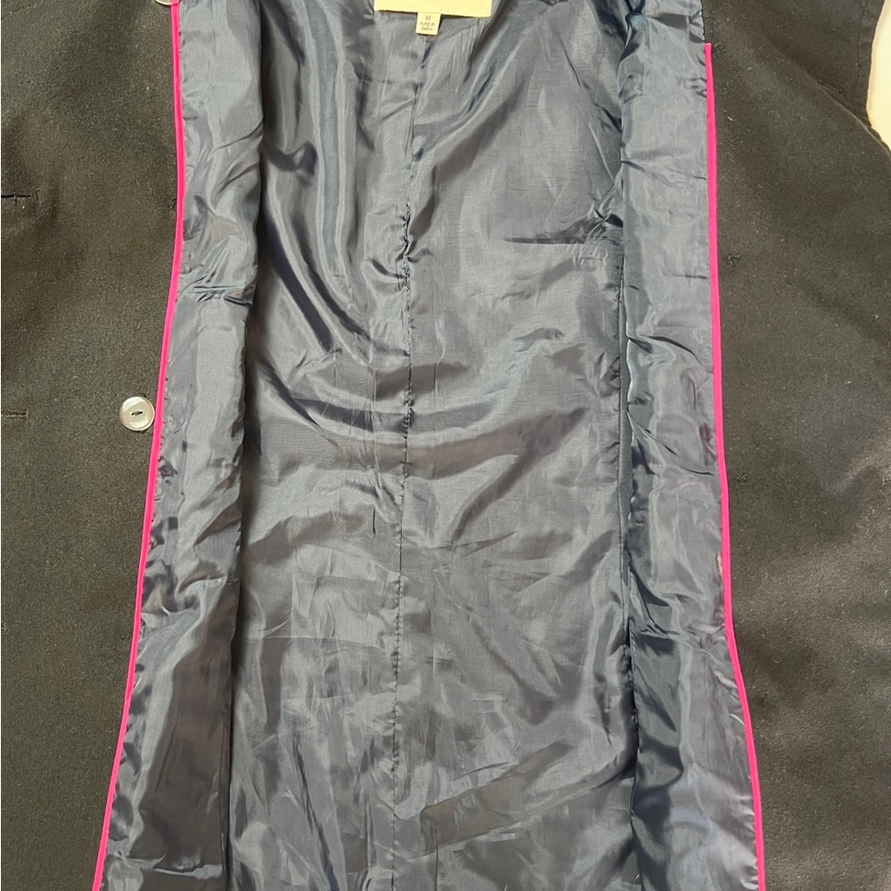 Thread & Supply Black Double-Breasted Peacoat Perfect Spring Transition Coat - M - Picture 10 of 15